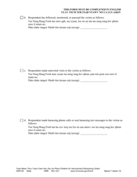 Form HAR102 Petition for Harassment Restraining Order - Minnesota (English/Hmong), Page 7
