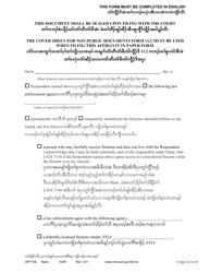 Form OFP108 Affidavit/Proof of Transfer of Firearms - Minnesota (English/Karen), Page 2