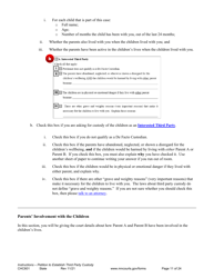 Form CHC601 Instructions - Request to Establish Third Party Custody of a Child - Minnesota, Page 11