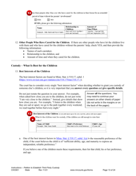 Form CHC601 Instructions - Request to Establish Third Party Custody of a Child - Minnesota, Page 13