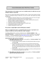 Form CHC601 Instructions - Request to Establish Third Party Custody of a Child - Minnesota, Page 2