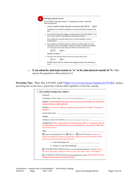 Form CHC701 Instructions - Answer to Petition to Establish Third Party Custody of a Child and Counterpetition for Custody - Minnesota, Page 14