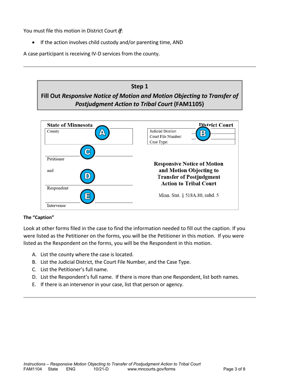 Form FAM1104 Fill Out, Sign Online and Download Printable PDF