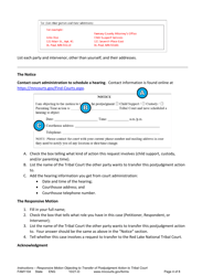 Form FAM1104 Instructions - Responsive Motion Objecting to Transfer of Postjudgment Action to Tribal Court - Minnesota, Page 4