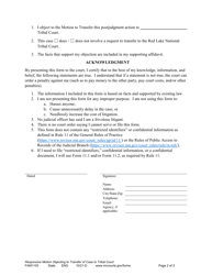 Form FAM1105 Responsive Notice of Motion and Motion Objecting to Transfer of Postjudgment Action to Tribal Court - Minnesota, Page 2