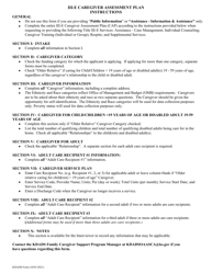 KDADS Form SS-025 Iii-E Caregiver Assessment Plan - Kansas, Page 3