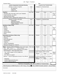 KDADS Form SS-005 Uniform Assessment Instrument - Kansas, Page 2