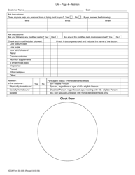 KDADS Form SS-005 Uniform Assessment Instrument - Kansas, Page 4