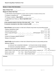 Shared Living Home Visit Review Tool - Kansas, Page 2