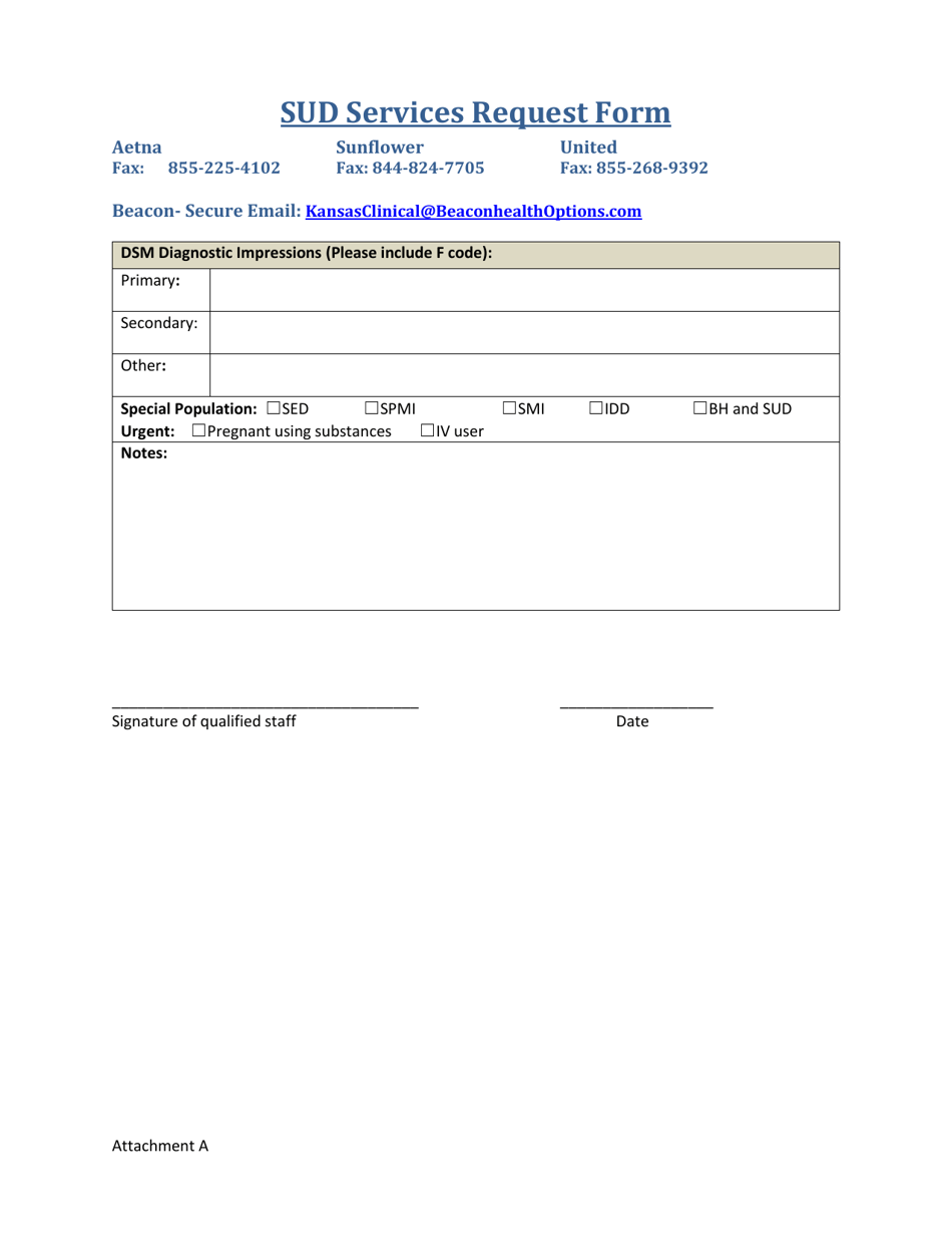 Attachment A Sud Services Request Form - Kansas, Page 5