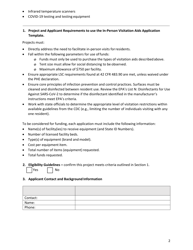 Coronavirus Disease 2019 (Covid-19) in-Person Visitation AIDS Request Application Template - Kansas, Page 2
