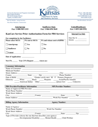 Document preview: Kancare Service Prior Authorization Form for Pbs Services - Kansas