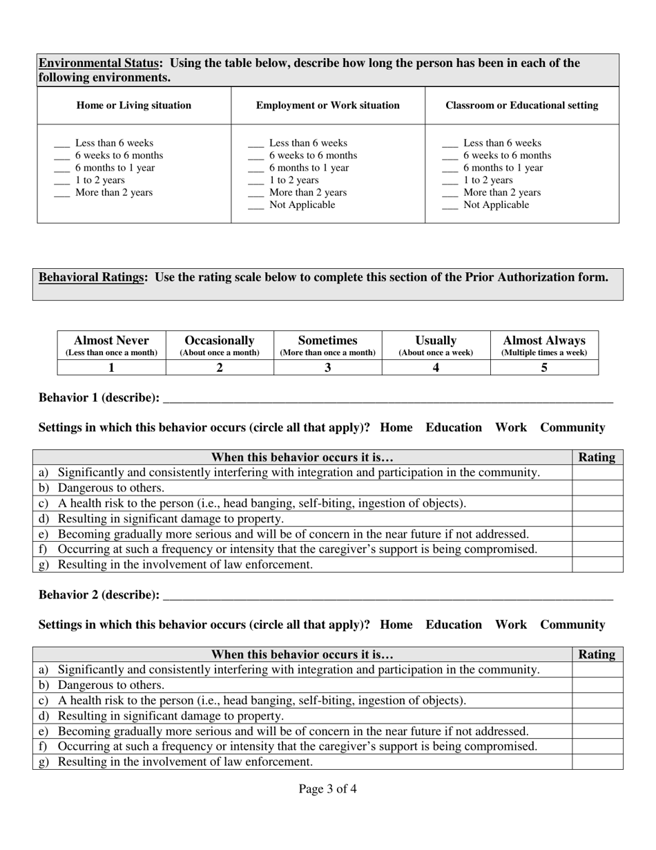 Kancare Service Prior Authorization Form for Pbs Services - Kansas, Page 3
