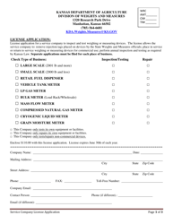 Service Company License Application - Kansas, Page 2