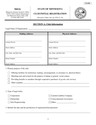 Form CLUB1 Club Initial Registration - Minnesota, Page 3