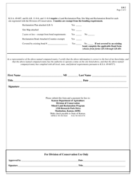 Form LR-2 Application for New Site Registration - Kansas, Page 2