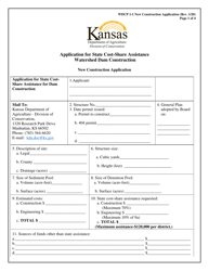 Form WDCP1-1 Application for State Cost-Share Assistance Watershed Dam Construction - Kansas, Page 3