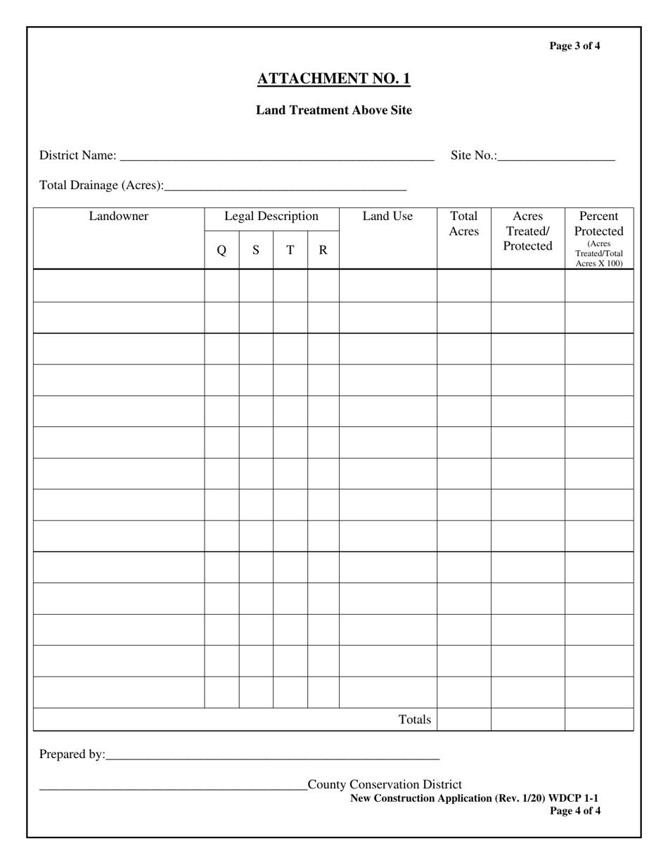 Form WDCP1-1 Application for State Cost-Share Assistance Watershed Dam Construction - Kansas, Page 5