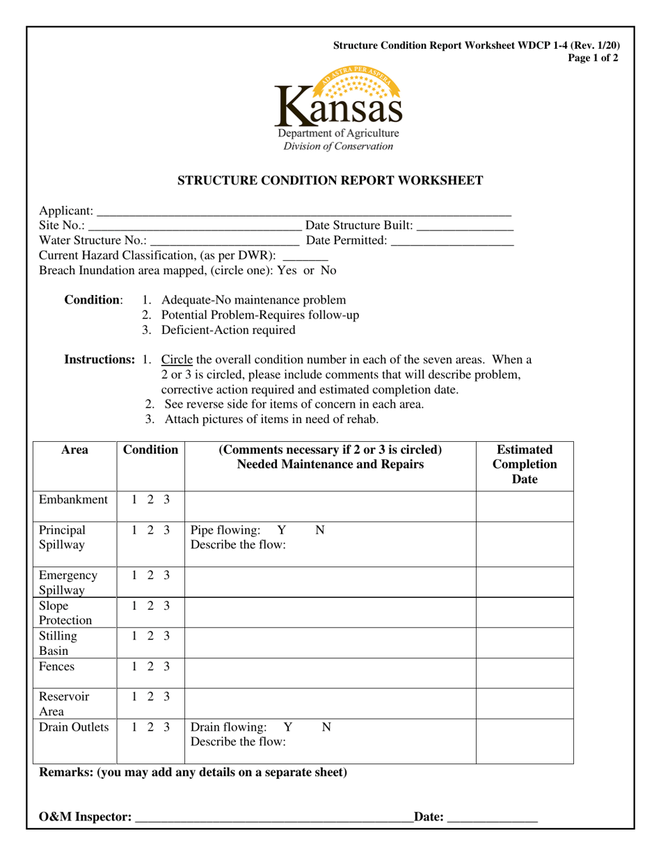 Form WDCP1-10 Application for State Cost-Share Assistance Watershed Dam Rehabilitation - Kansas, Page 6