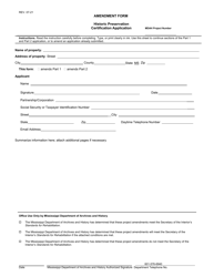 Mississippi State Income Tax Credit Historic Preservation Certification Application - Mississippi, Page 19