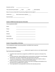 Student Internship Academic Credit Agreement - Mississippi, Page 2