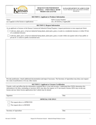 Request for Permission General - Industrial Hemp Producer License - Kansas, Page 2