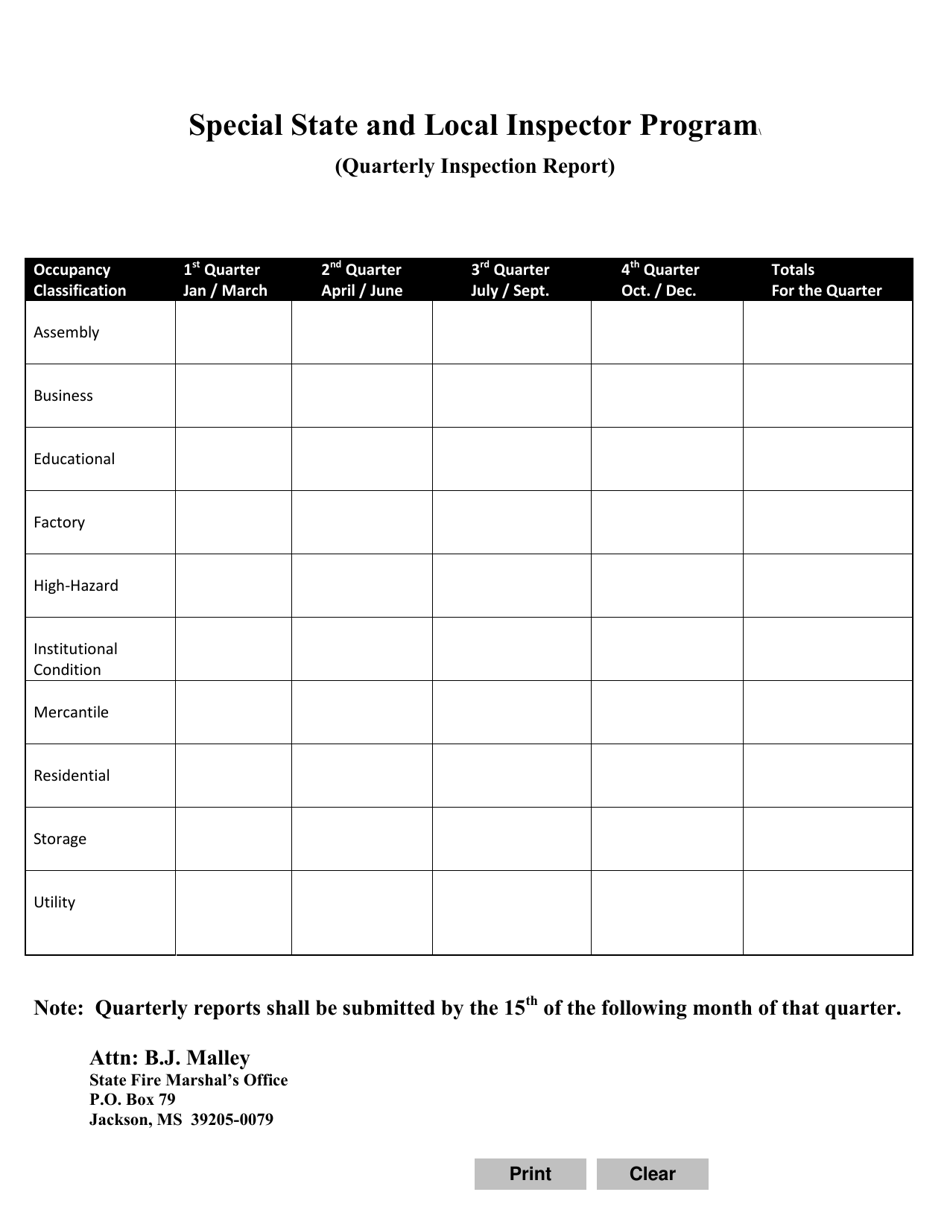 Application for Special State / Local Inspector - Mississippi, Page 4