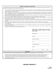 Limited Lines Self-storage Insurance Producer Entity License Application - Mississippi, Page 4