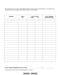 Risk Purchasing Group Reporting Form - Mississippi, Page 3