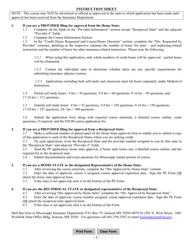 Pre-licensing Education Course Filing Form - Mississippi, Page 2