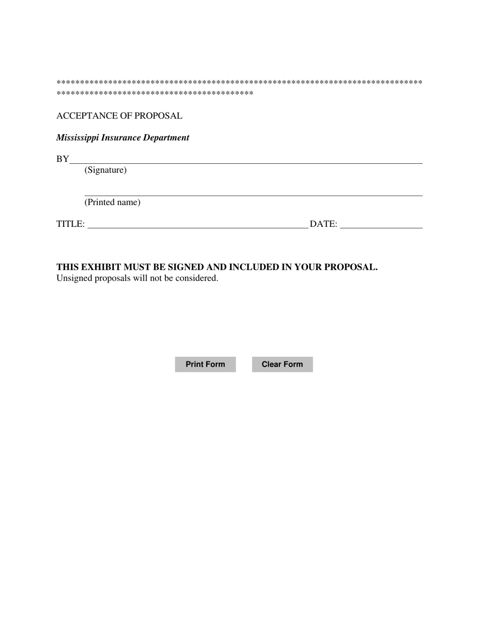 Exhibit C Cost Proposal / Execution of Proposal - Mississippi, Page 2