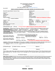 Modular Home Property Locator/Certificate of Installation - Mississippi, Page 2