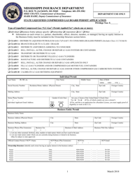 State Liquefied Compressed Gas Board Permit Application - Mississippi, Page 4