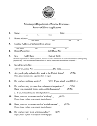 Reserve Officer Application - Mississippi, Page 3