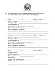 Reserve Officer Application - Mississippi, Page 5