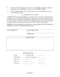 P&amp;P Form 10-02 Request for Disclosure of Public Records - Mississippi, Page 2