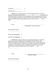 Act of Donation and Title Transfer - Mississippi, Page 14