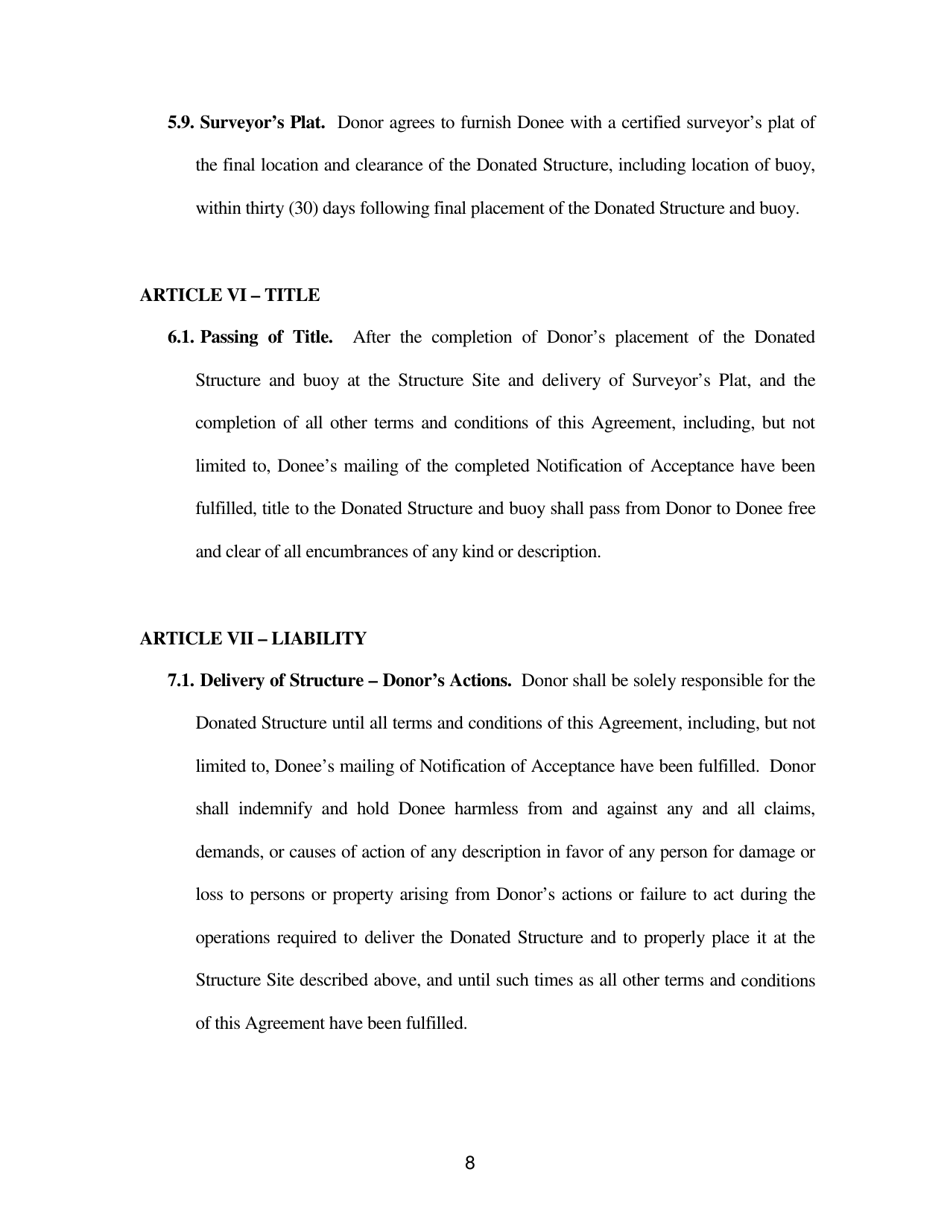 Act of Donation and Title Transfer - Mississippi, Page 8