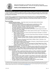 Form MO500-3254 Purple Star Designation Application - Missouri