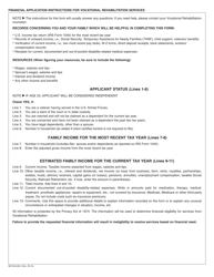 Form MO500-0551 Financial Application for Vocational Rehabilitation Services - Missouri, Page 2
