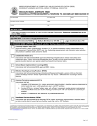 Form MO500-3222 Missouri Model Districts (Mmd) Building Activities Documentation Form to Accompany Mmd Invoice 1 - Missouri