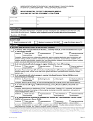Document preview: Form MO500-3228 Missouri Model Districts-Behavior (Mmd-B) Building Activities Documentation Form - Missouri