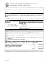 Document preview: Form MO500-3233 Missouri Model Districts (Mmd) Invoice 3 - Missouri