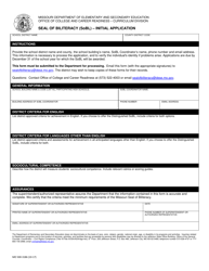 Document preview: Form MO500-3186 Seal of Biliteracy (Sobl) - Initial Application - Missouri