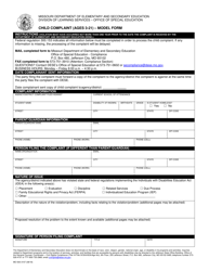 Document preview: Form MO500-3157 Child Complaint (Ages 3-21) - Model Form - Missouri