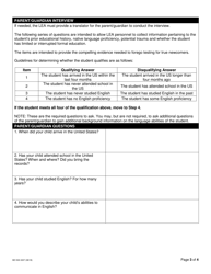 Form MO500-3207 Newcomer Screener Kit for El Students for Students in First Grade (Second Semester) Through 12th Grade Only - Missouri, Page 3