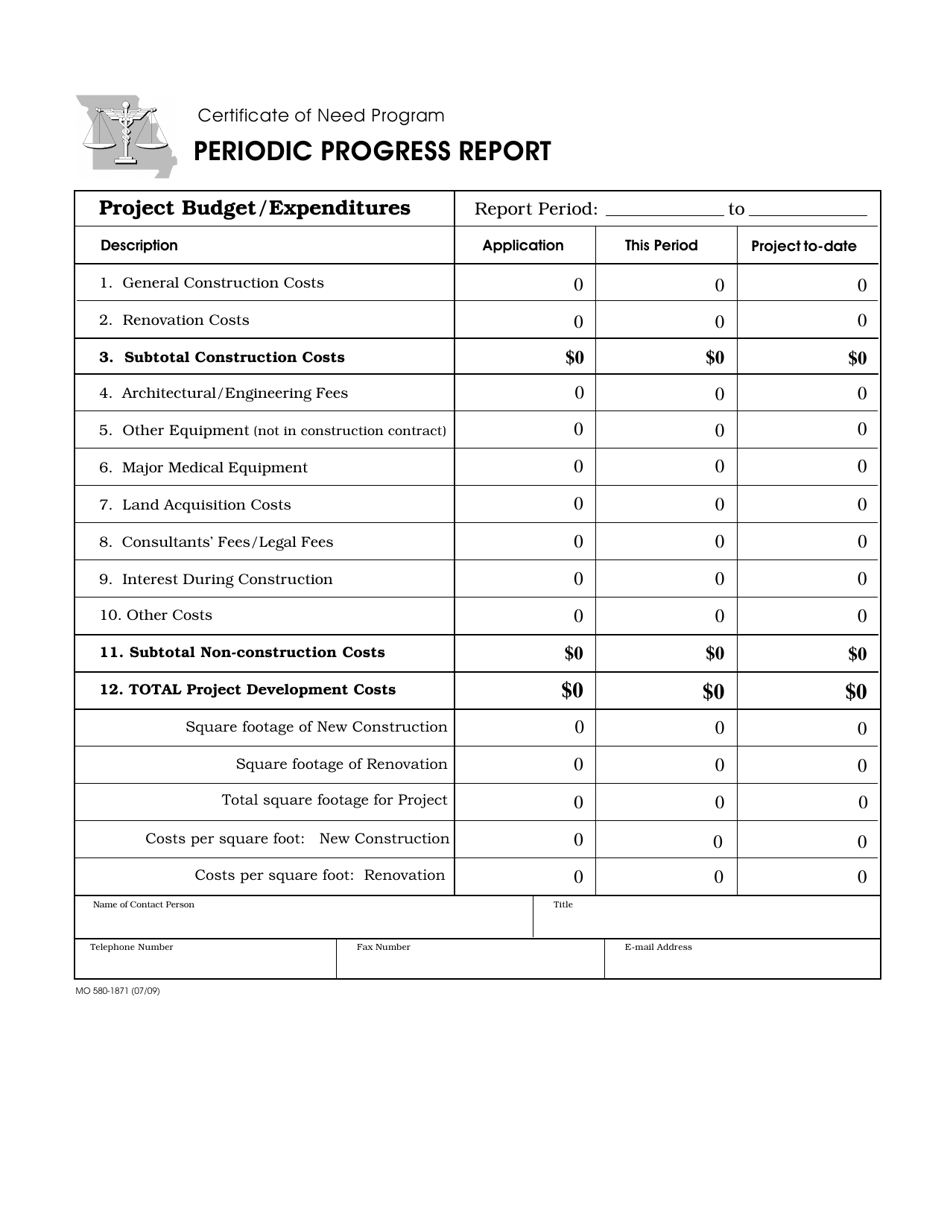Form MO580-1871 Periodic Progress Report - Missouri, Page 3
