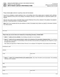 Form MO580-3140 Birth Parent Contact Preference Form - Missouri, Page 3