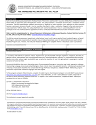 Document preview: Form MO500-3188 Free and Reduced Price Meals or Free Milk Policy - Missouri
