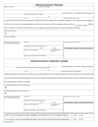 Form MO375-0269 Cemetery Annual Endowed Care Trust Fund Report - Missouri, Page 2
